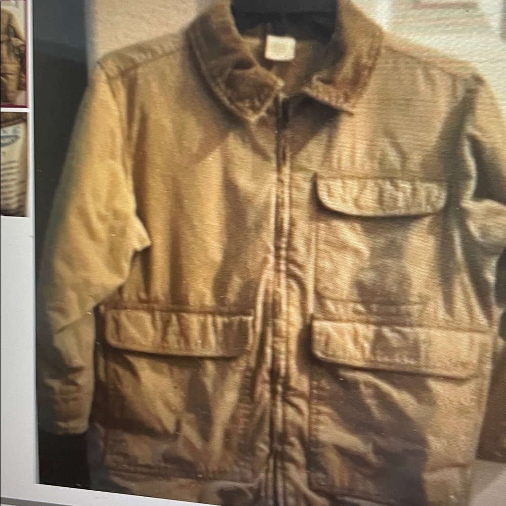Old Navy Work Style Jacket Tan Zip 7